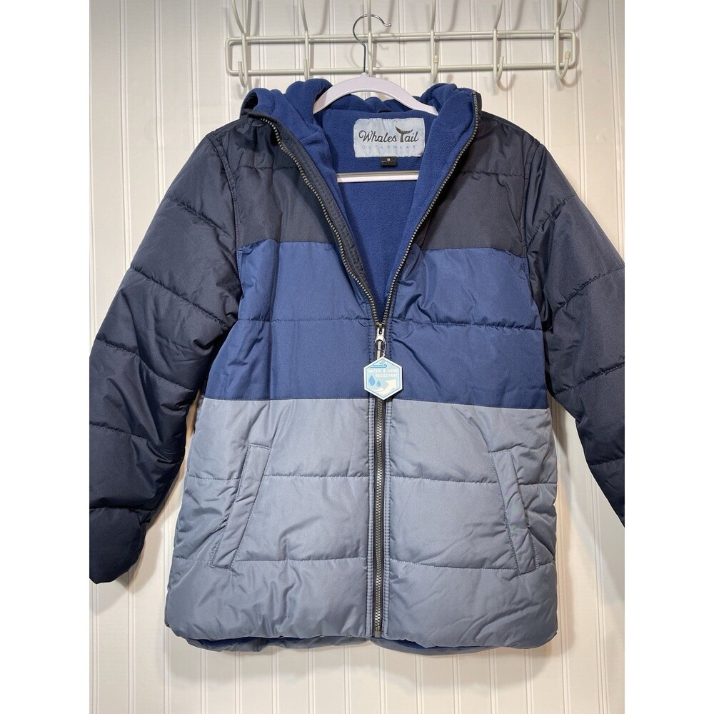 NWT Whale Tale Boys Blue Coat Size18 Well Made Very Warm Winter Jacket Hood BR